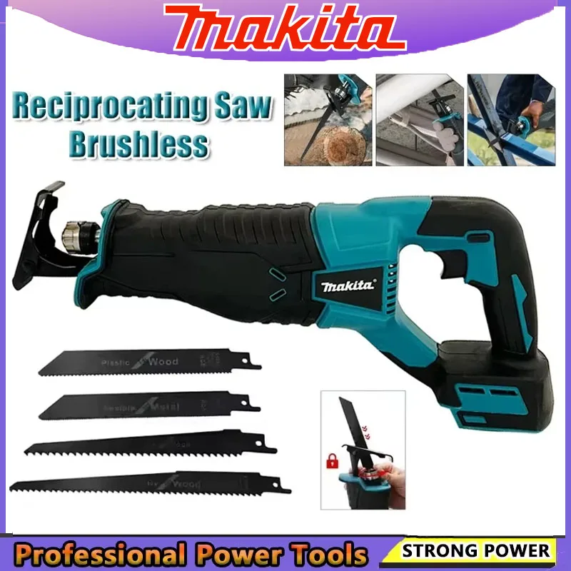 Power Tools Used - Makita Borstelloze Reciprozaag Reciprozaag Draagbare Draadloze