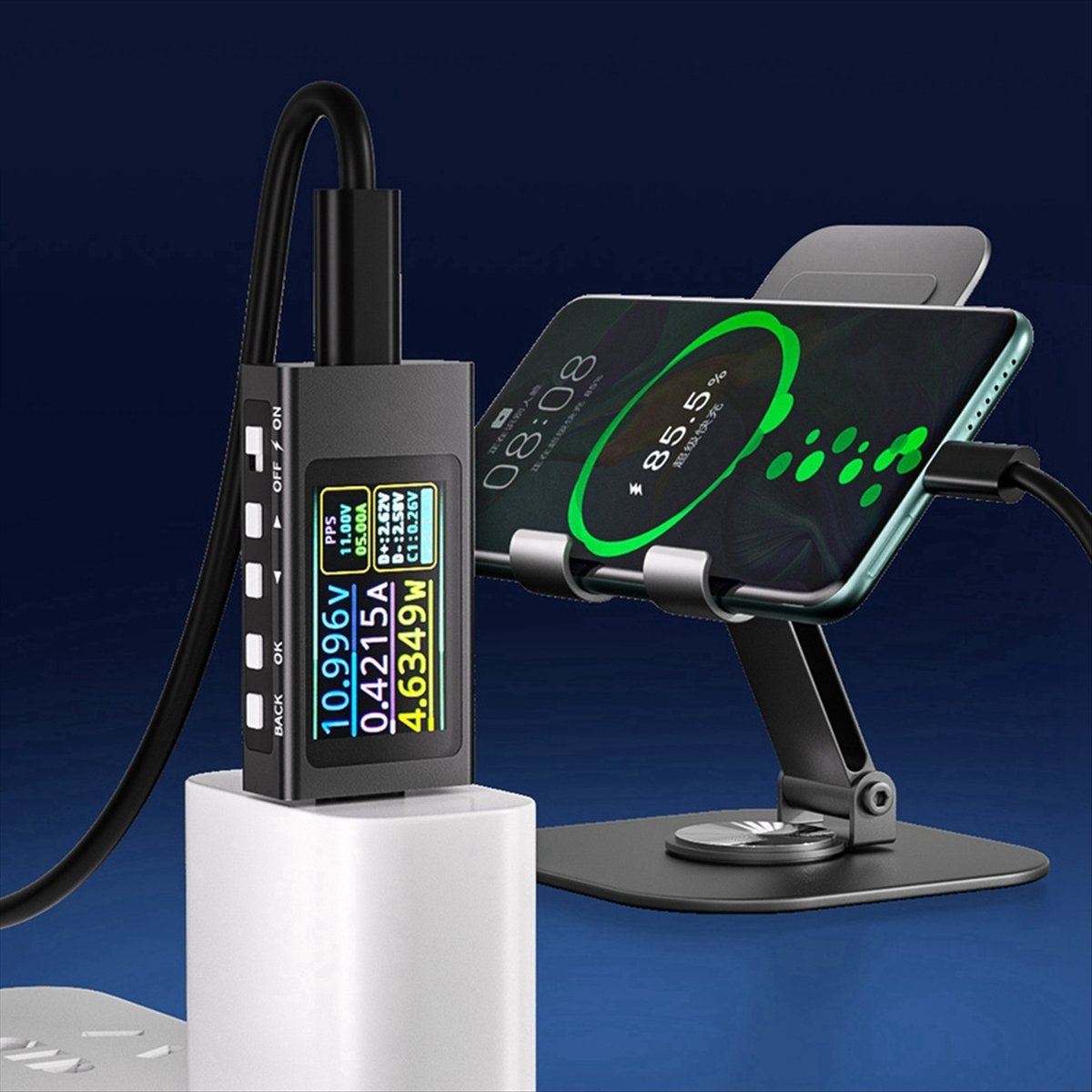 Power Tools Types - BaoBao-KWS-X1 vermogensmeter Type-C tester Multifunctioneel digitaal