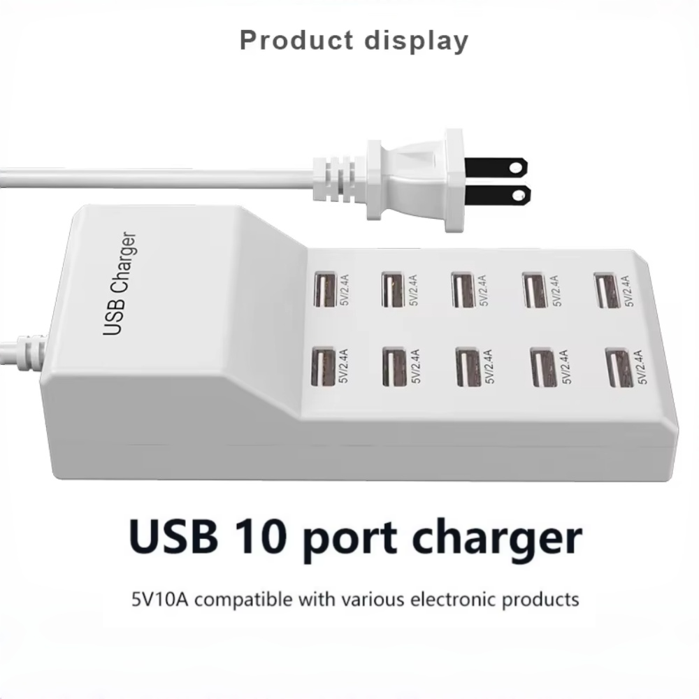 Power Tools Uk - 10-poorts USB-hub snellader Draagbare Type C