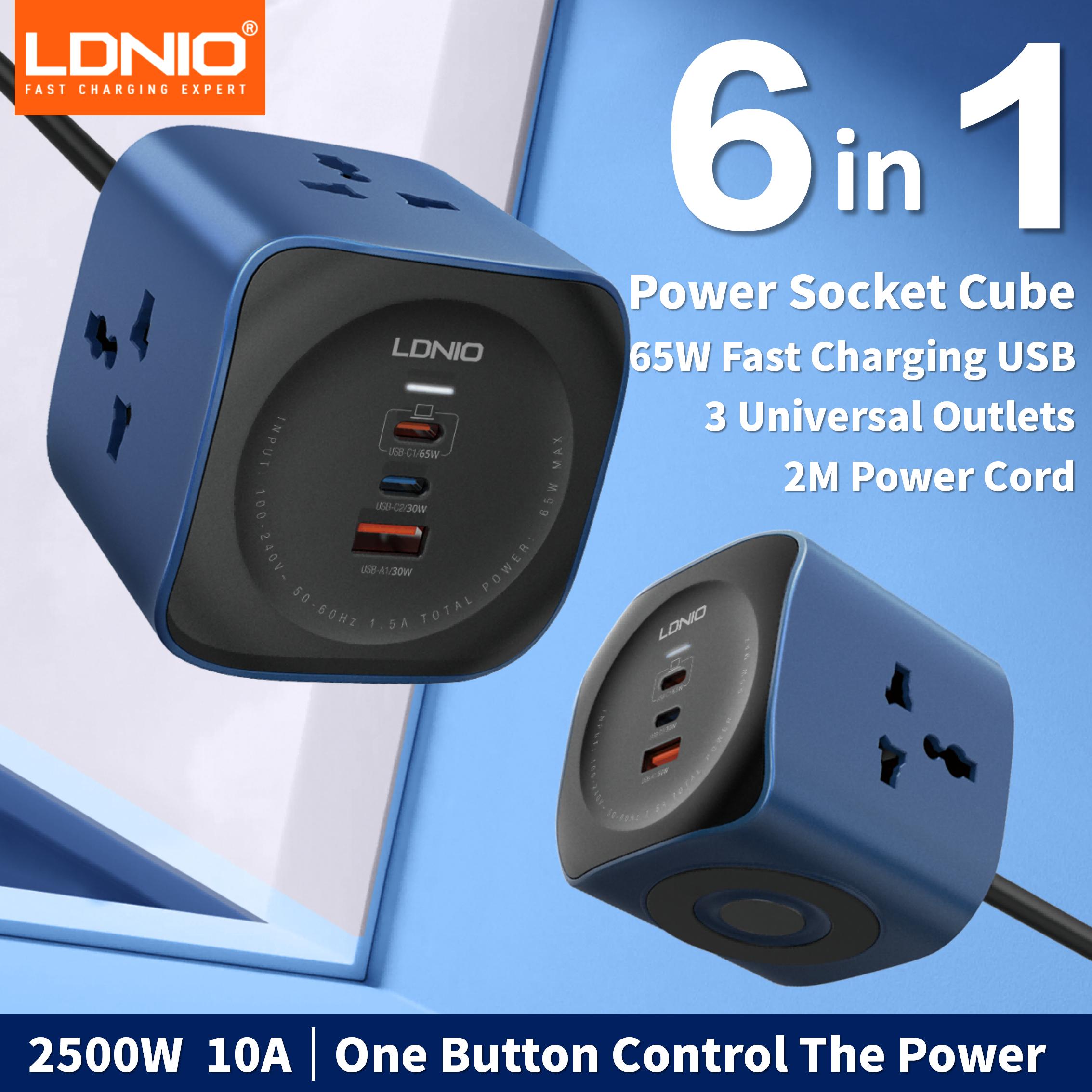 Power Tools Uk - Cube Power Strip LDNIO 65W Oplaadstations