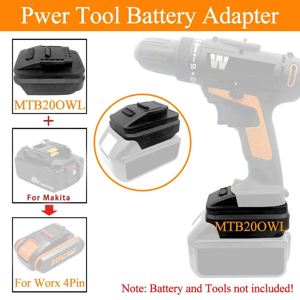 Li-ion batterijadapter voor Ma - Power Tools Orange recensie en prijs