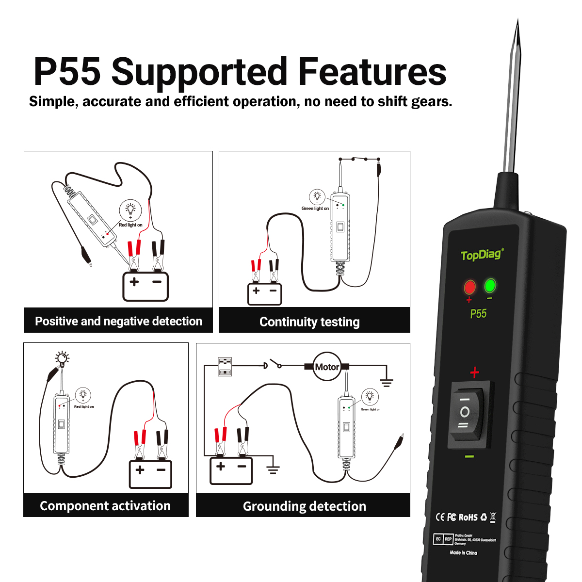 NIEUWE TopDiag P55 Auto Elektr - Power Tools Electrical recensie en prijs