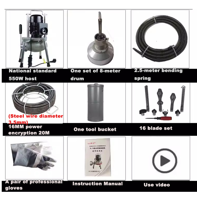 Elektrische pijpreinigingsmach - Power Tools Types recensie en prijs