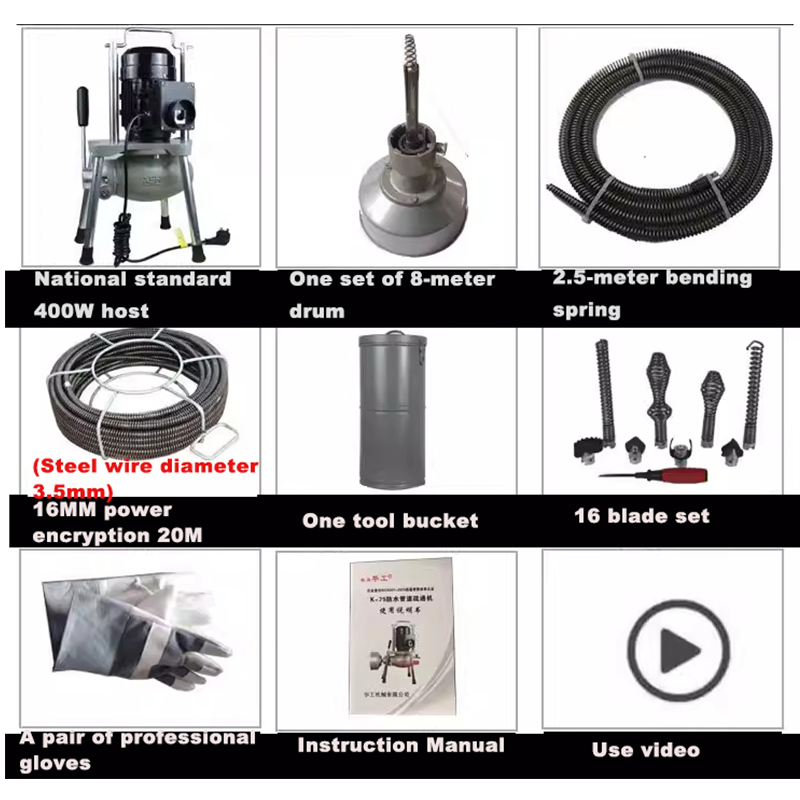 Elektrische pijpreinigingsmach - Power Tools Types recensie en prijs